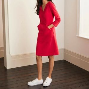 Boden Bronte Ottoman Red MIDI Dress
